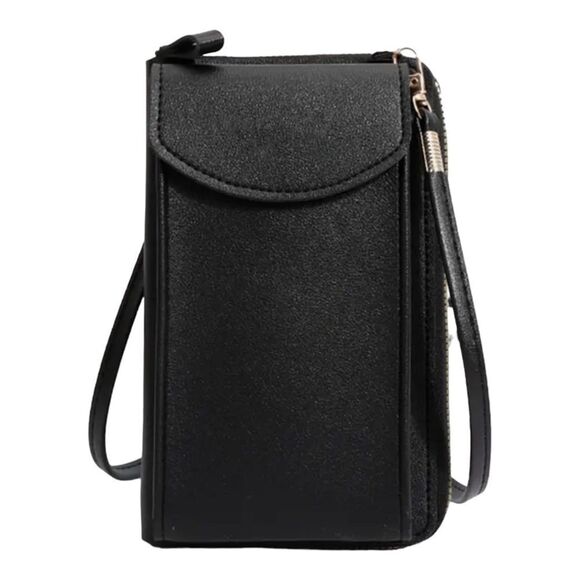 Black Mini Bag with Multi Compartment Crossbody Shoulder Bag NEW - Picture 1 of 4